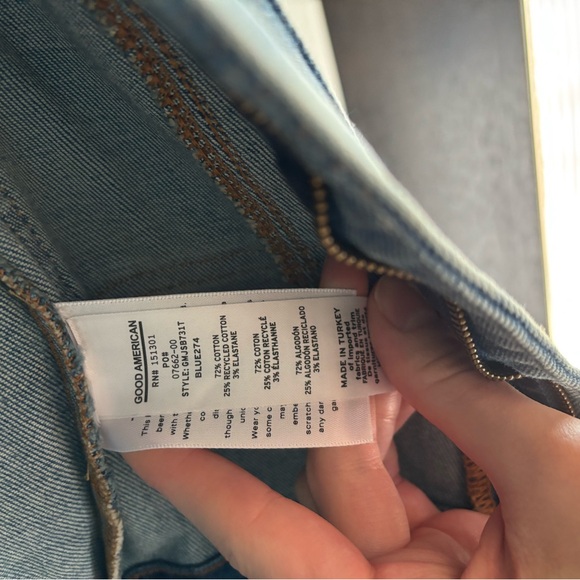 Americana Good American Light Blue Denim Jumpsuit size 1 w/as adjustable waist - Picture 16 of 16